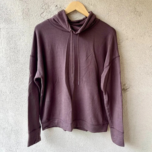 Aerie Offline Cowl Neck Brown Pullover Sweatshirt Size Medium - Picture 1 of 6